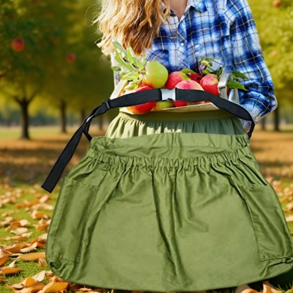 Tablier de jardin en toile robuste grande capacité