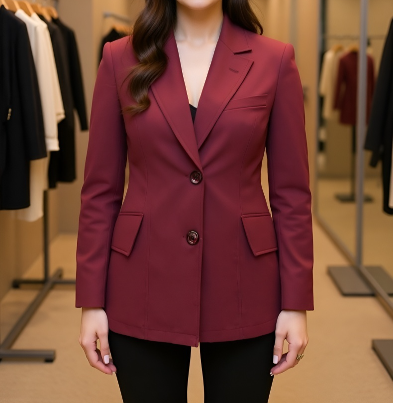 スリムシルエットコートのバックスタイル