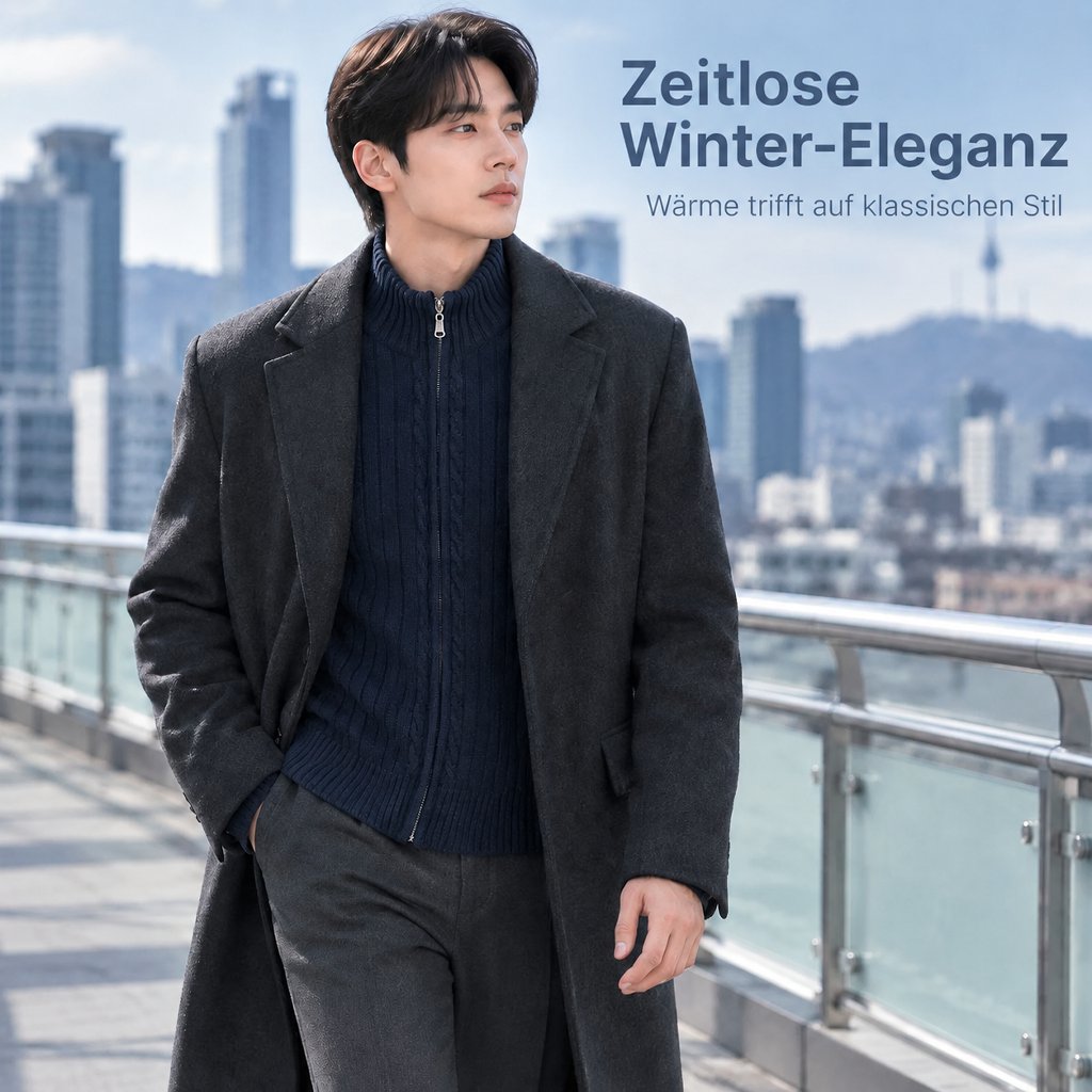 Herren Strick-Cardigan mit Streifen für Herbst/Winter