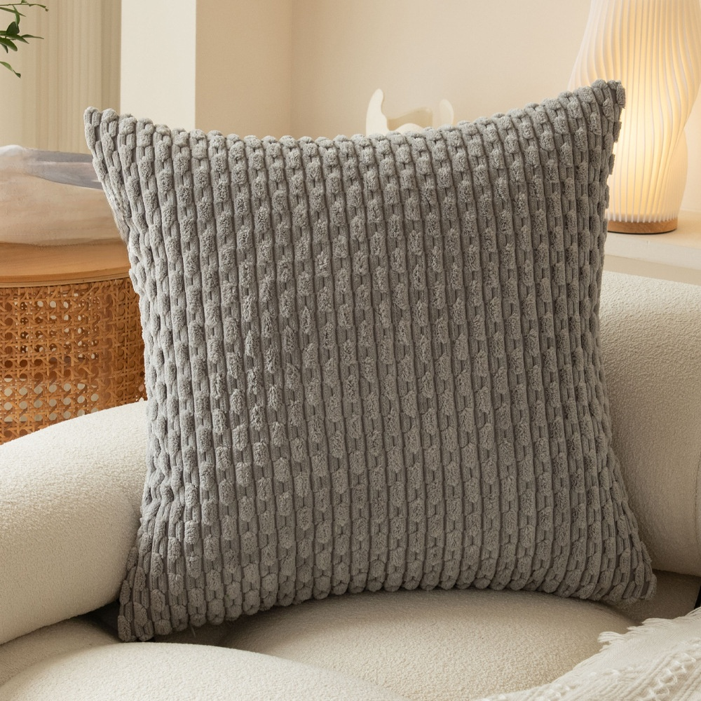 Kord-Kissenbezug mit Kettenmuster