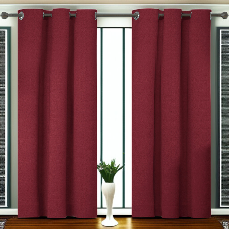 寝室ソリッドカラー高遮光遮光カーテン完成リビングルームバルコニーフル遮光カーテン
