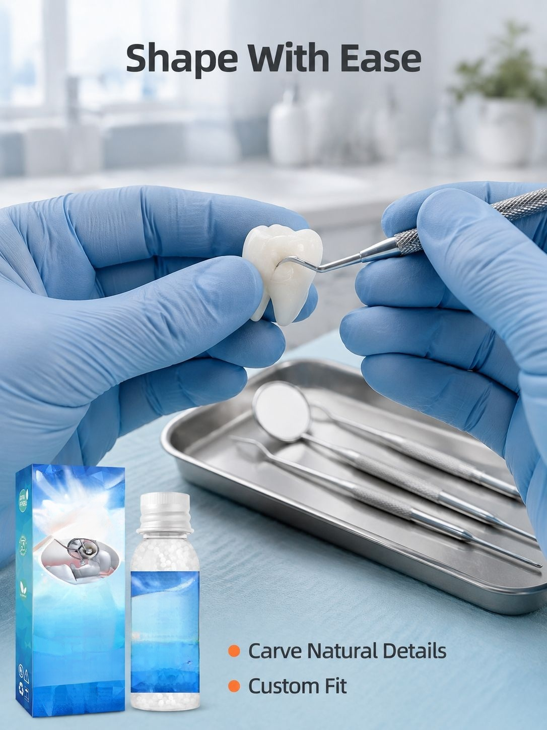 Denture fix gel kit contents displayed