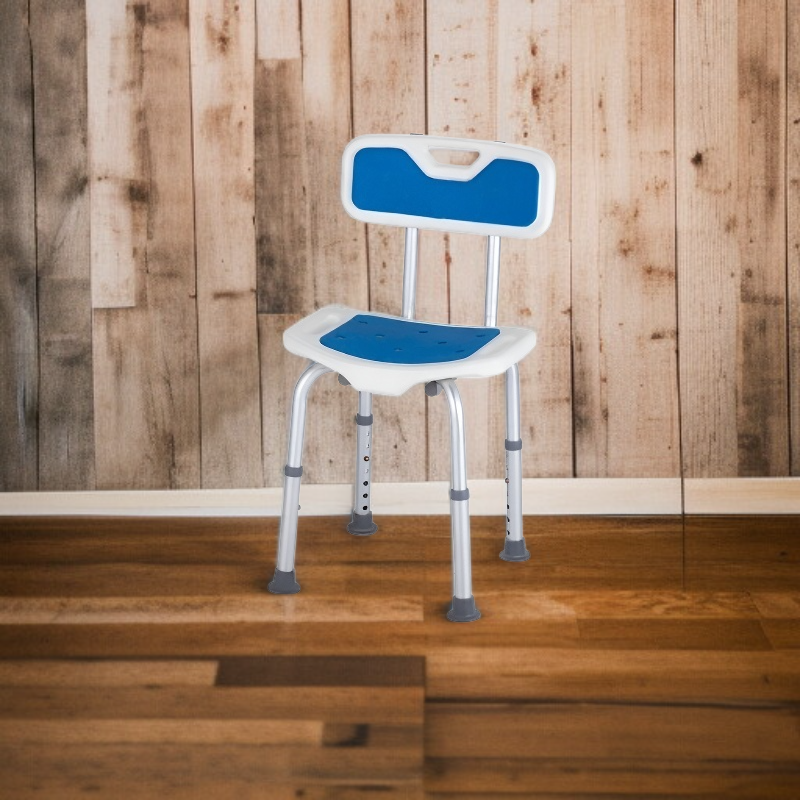 Sturdy frame of non-slip shower chair