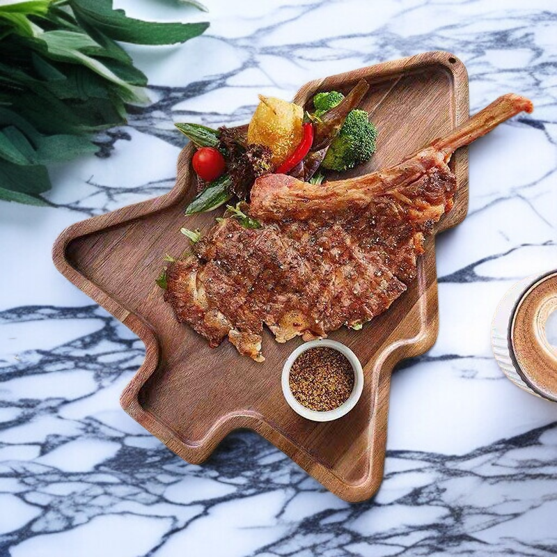 クリスマスツリーの木製食器