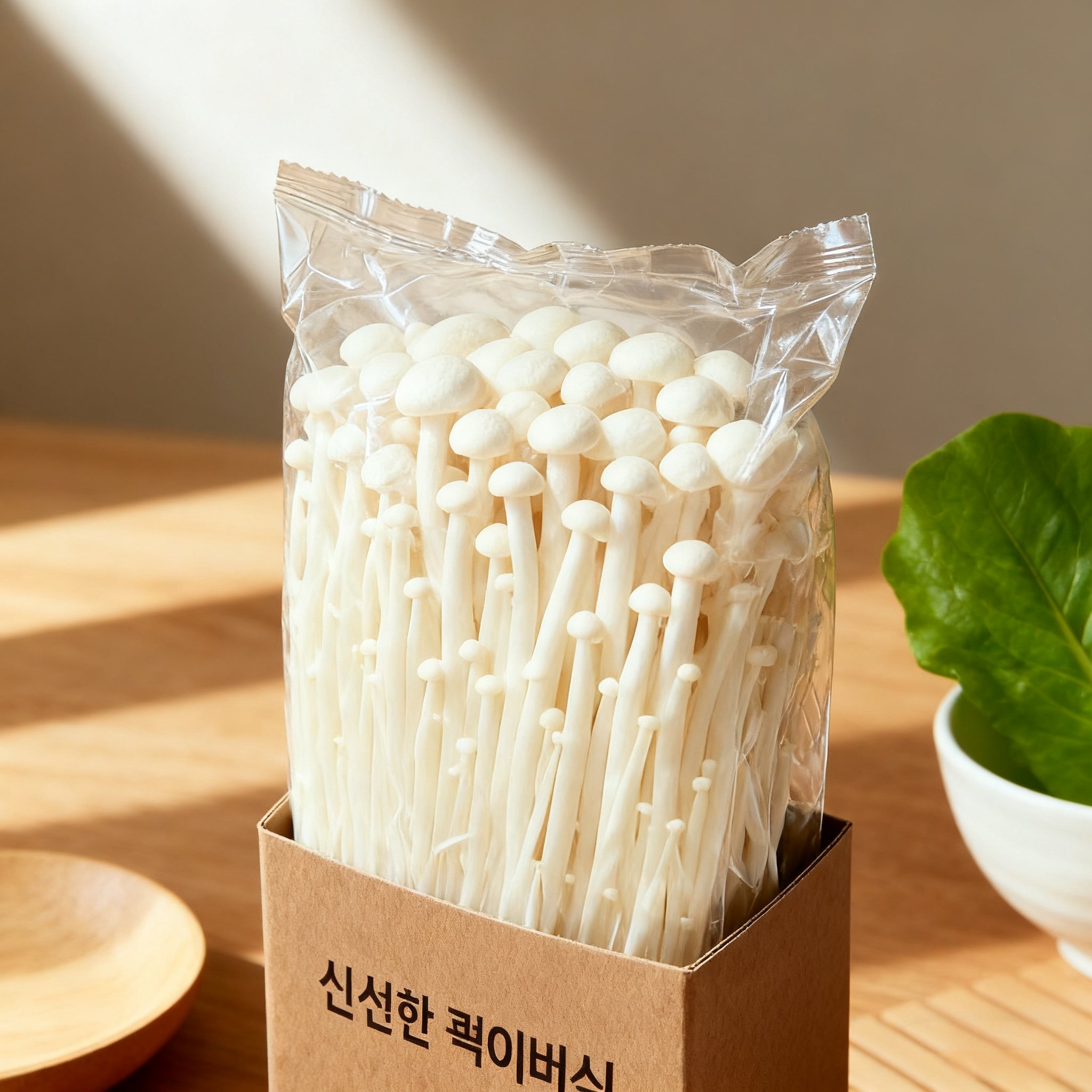 팽이버섯으로 만든 건강 샐러드