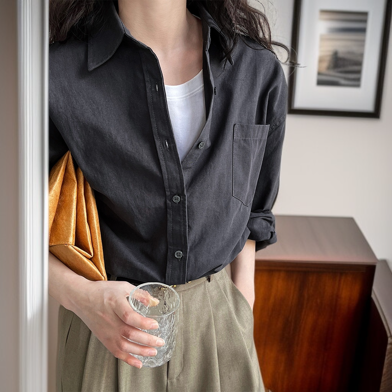 ロキシー レディース ワイドロングスリーブシャツ 秋 カジュアルアウター