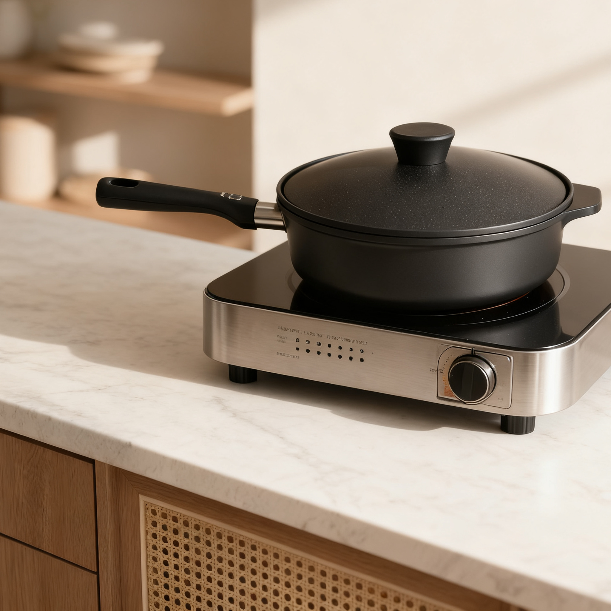 고급 주물 냄비와 프라이팬 인덕션 세트