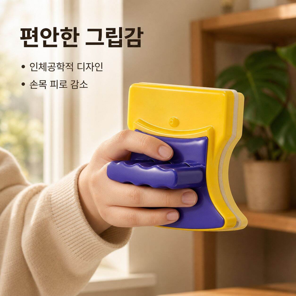 양면 자석 유리 청소용 지우개