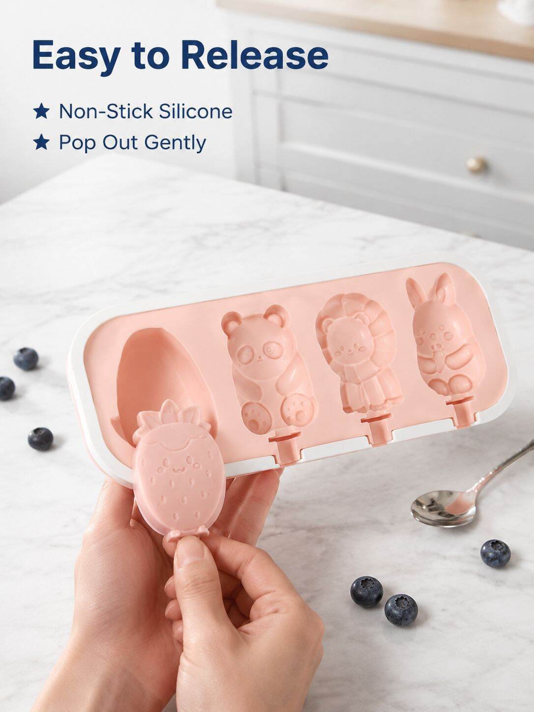 Silicone Popsicle & Ice Cream Molds, Homemade Cheese Stick Maker for Kids