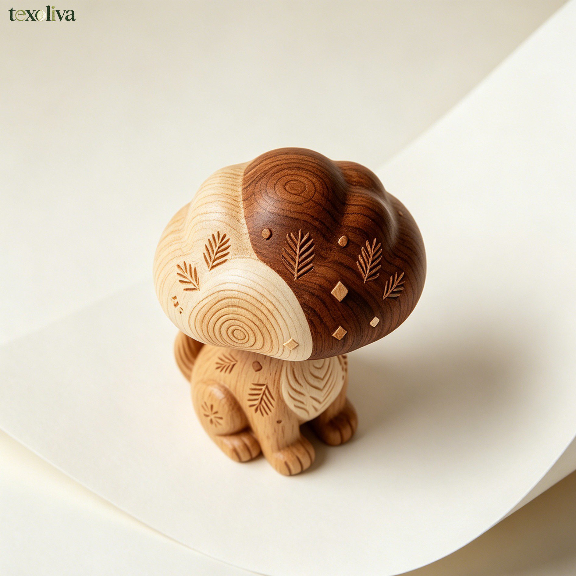 Wooden decorative ornaments (2 pieces)