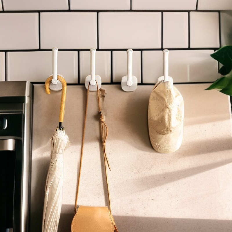 길이 조절이 가능한 무흔적 부착 도마 거치대