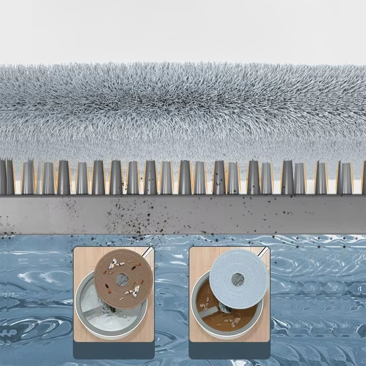 한손으로 간편하게 사용하는 회전형 청소 대야