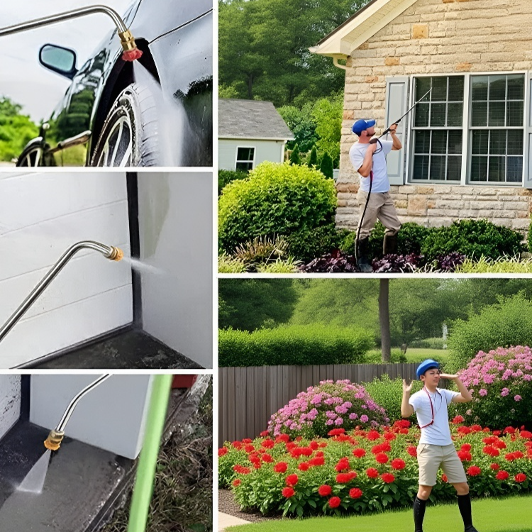 에어컨 세척 노즐 10종 세트 5색 고압 세차 물총 노즐 롱바 스테인리스 노즐