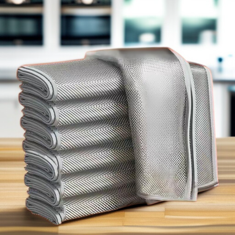 Metal wire dishwashing cloth