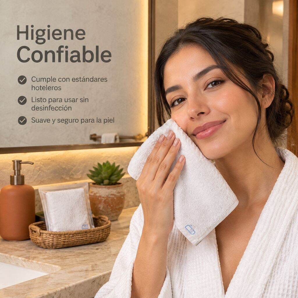 Toalla cuadrada desechable de algodón puro para hoteles