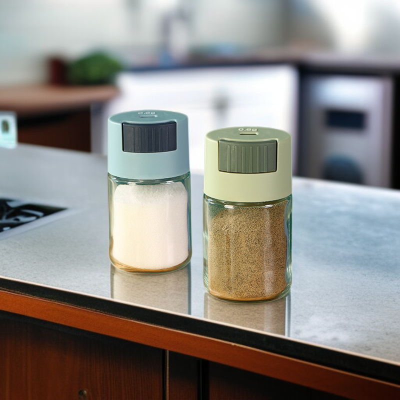 누르는 방식의 유리 양념병