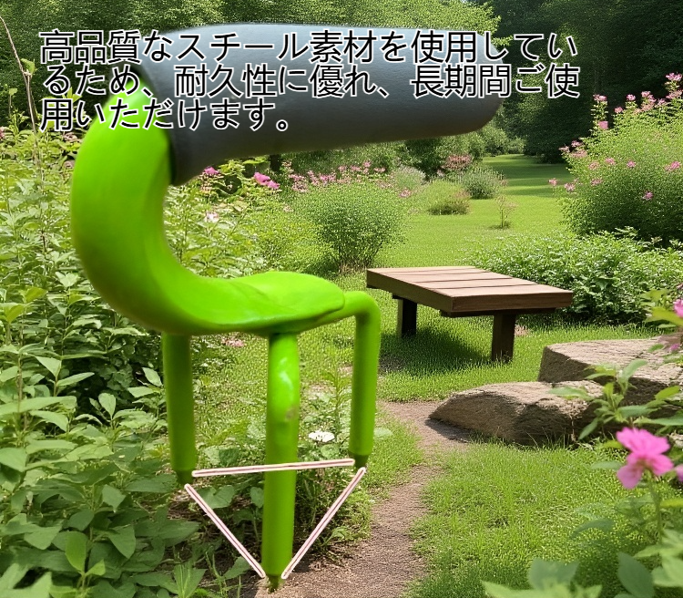 スチールフォークで土を耕す様子