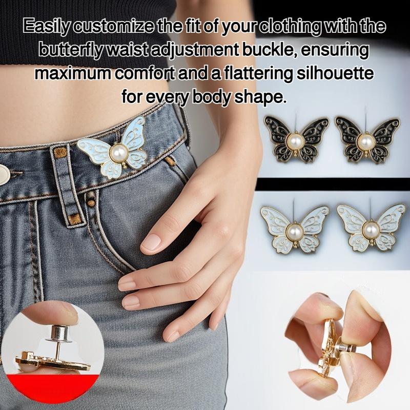 Butterfly waist adjustment buckle