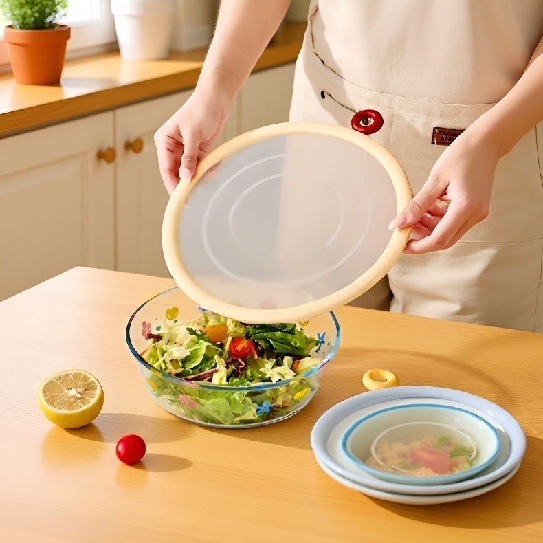 غطاء سيليكون شفاف لتسهيل رؤية الطعام