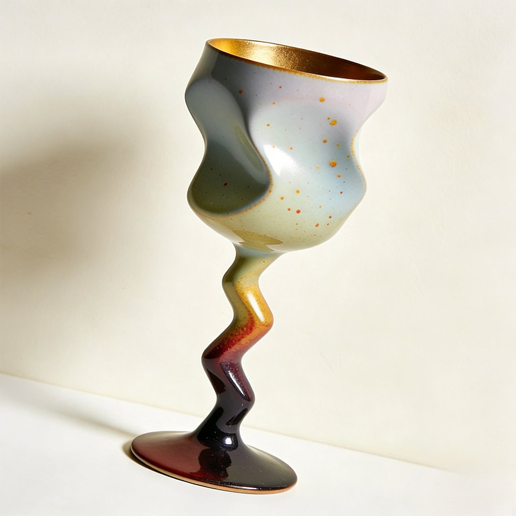 Juego de 12 copas pequeñas de vino tinto sobre mesa elegante