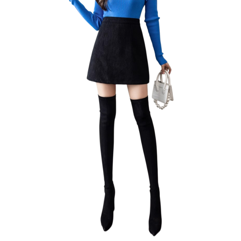 트렌디한 빈티지 코듀로이 스커트 디테일