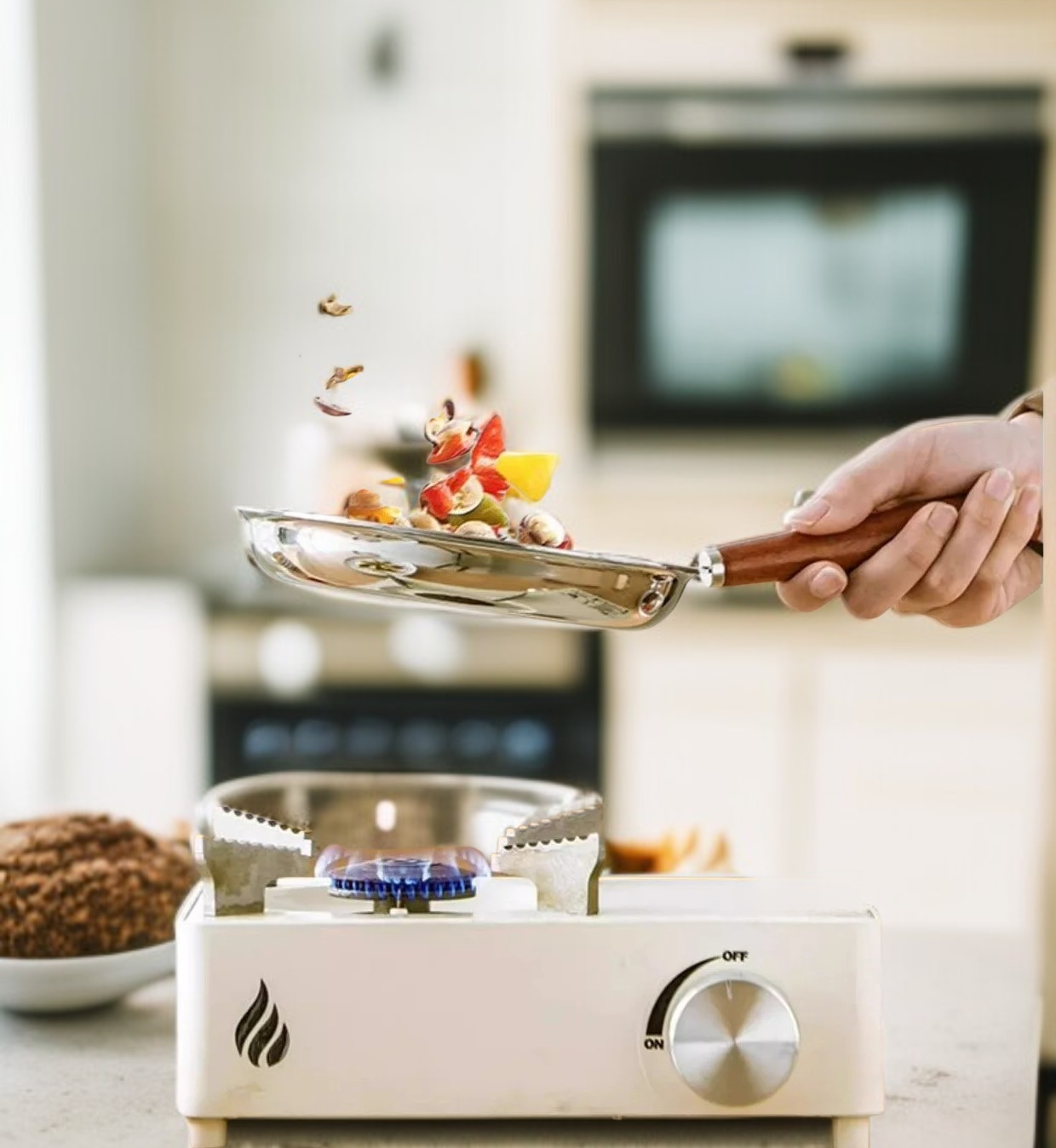 316ステンレス小型フライパンの持ち手部分