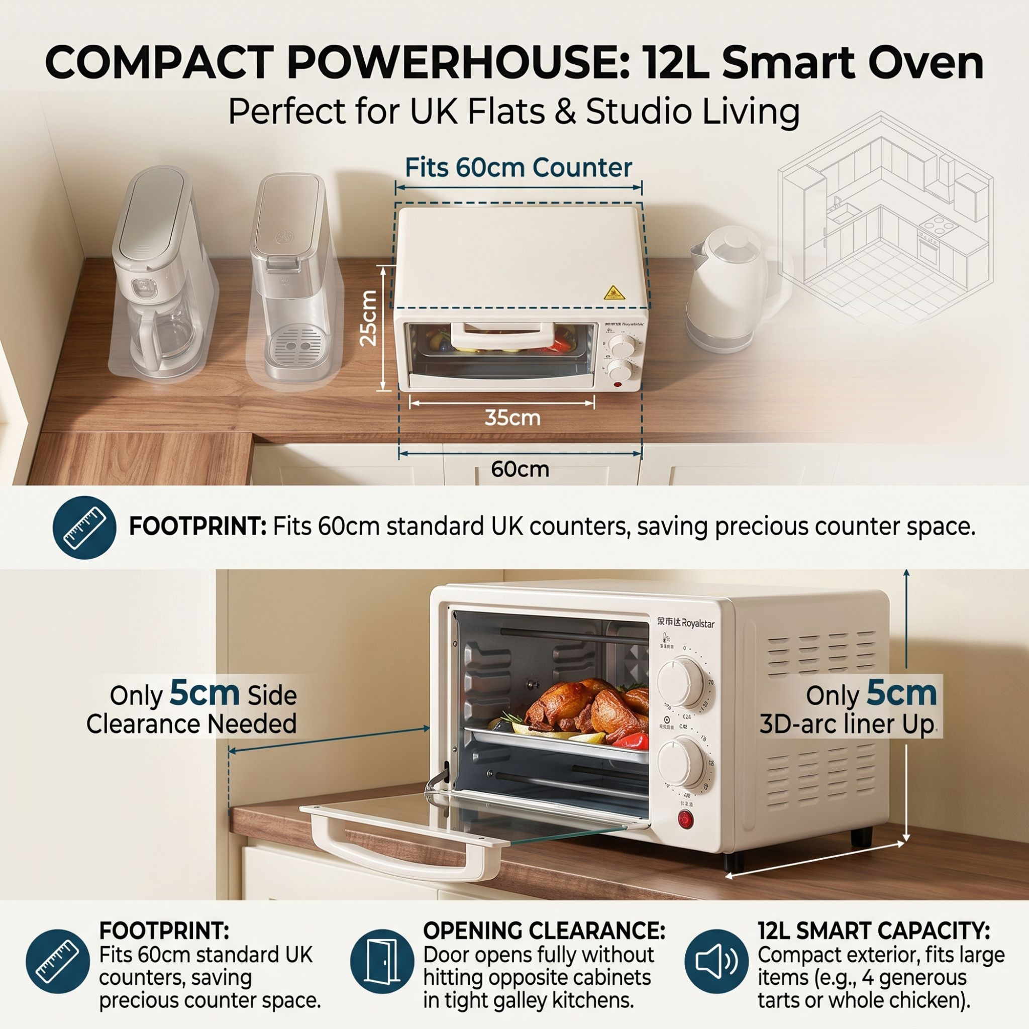 Smart Portable Home Baking Electric Oven Multi-use Bread Maker