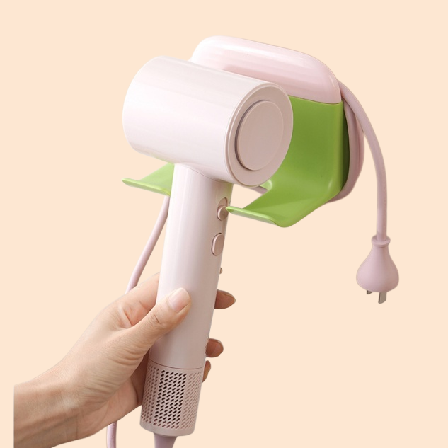 2-in-1 Hair Dryer Holder with Built-in Squeegee