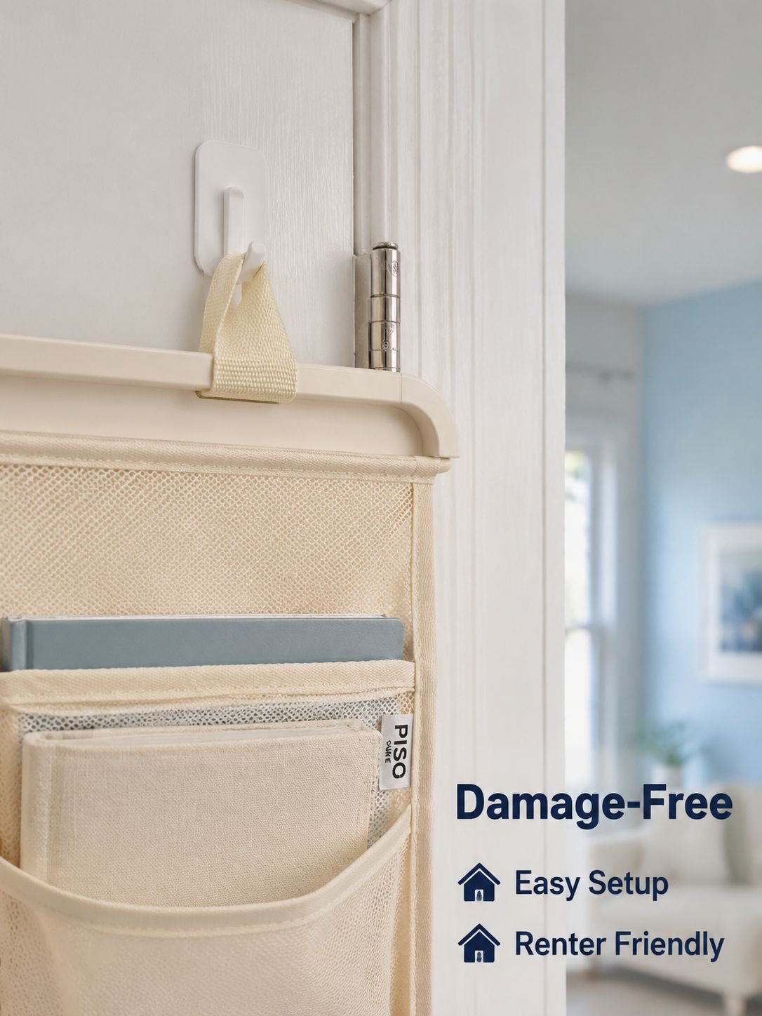 Dormitory storage hanging bags, wall-mounted hanging baskets