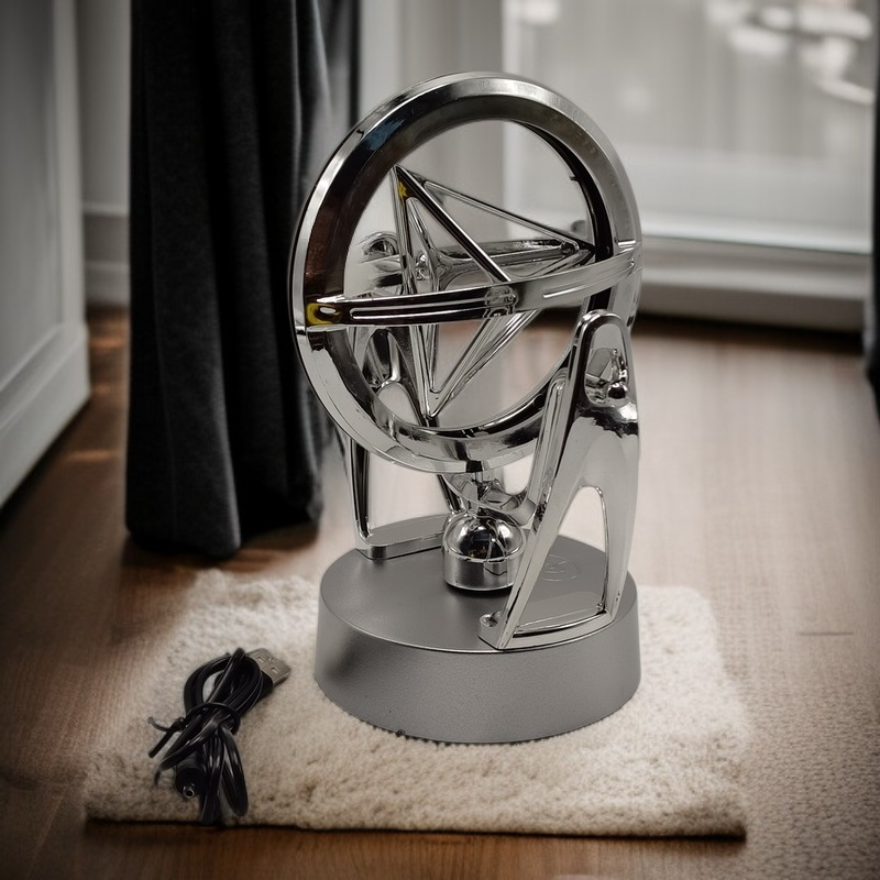 자기 영구 운동 트랙 장식품 삼각 데스크 장식 회전 천체 모델 흔들림 장식