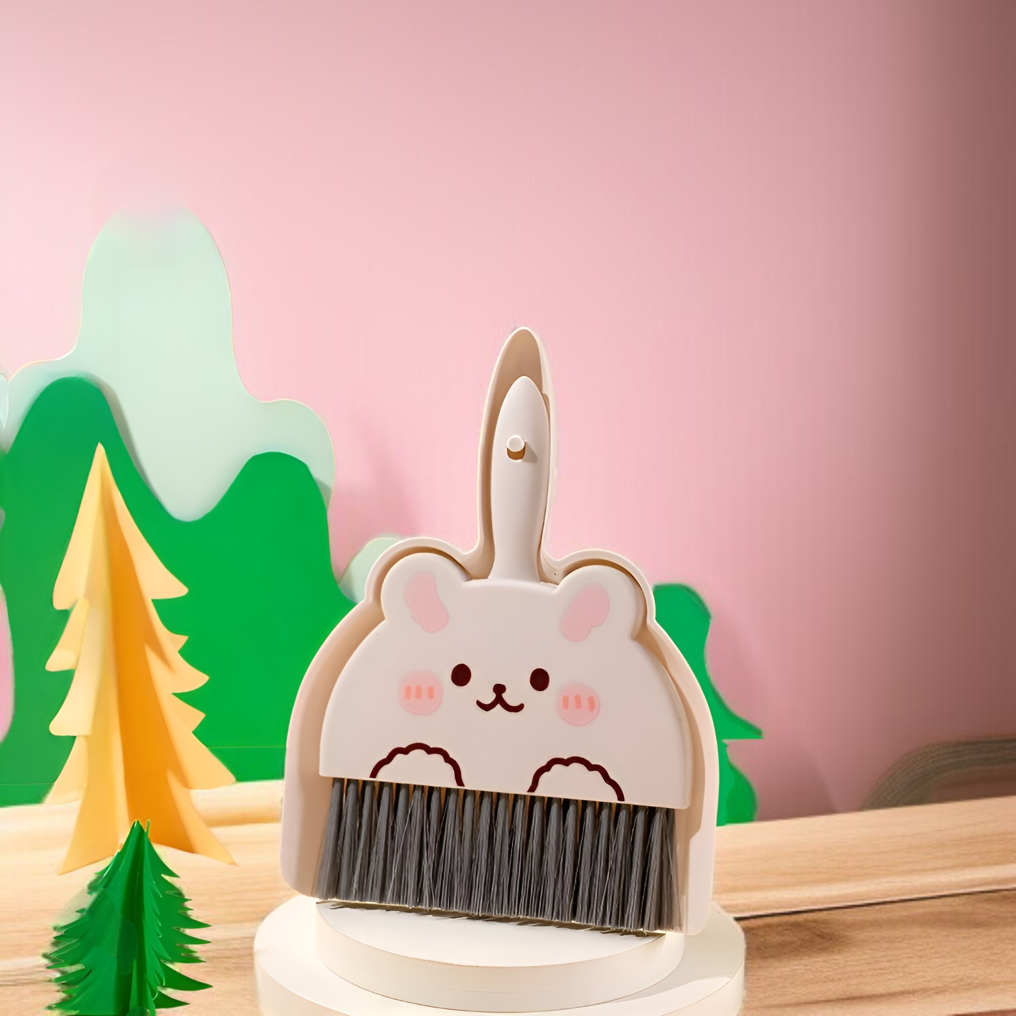 漫画のデスクトップミニほうきセットほうきツール子供小学生ちりとりの組み合わせ小さなほうきテーブルの上