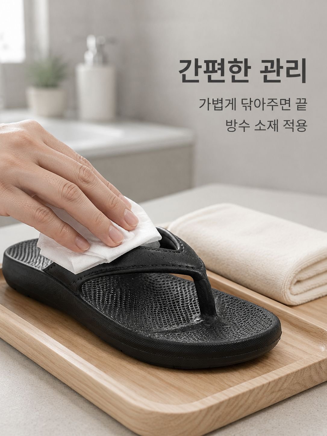 인체공학적 디자인의 남성 샌들