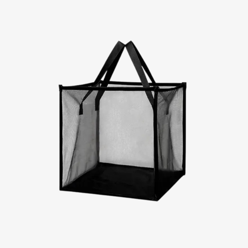 Großer faltbarer Schmutzwäsche-Aufbewahrungskorb mit Griff Mesh Wäsche Organizer