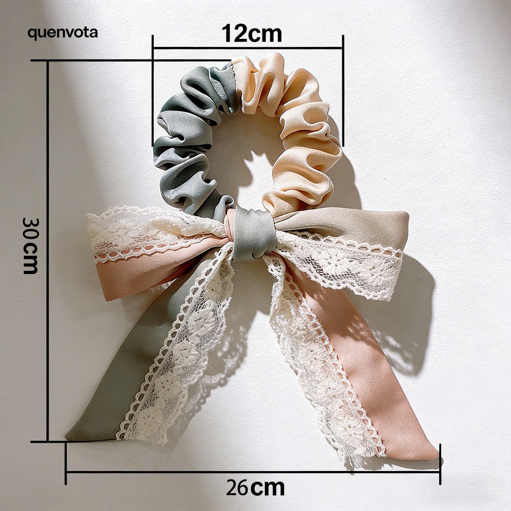 다양한 컬러의 레이스 헤어밴드 세트