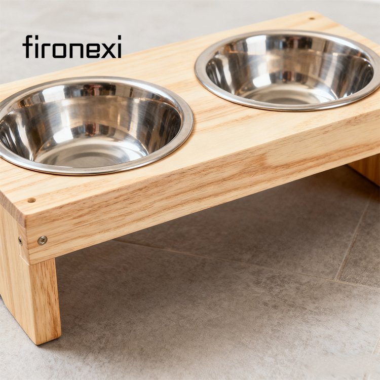 ชั้นวางชามใส่อาหารสัตว์เลี้ยงไม้ เหมาะสำหรับสัตว์เลี้ยงทุกชนิด