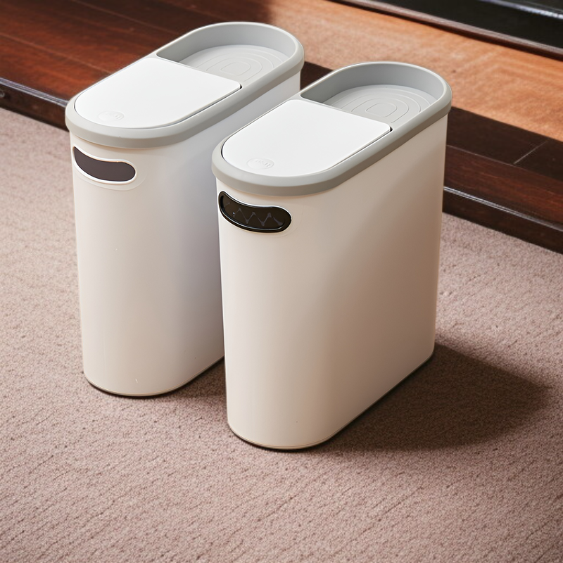 クリエイティブゴミ箱 家庭用トイレゴミ箱 リビングルーム キッチンゴミ箱 バスルーム 隙間ゴミ箱 蓋付き プッシュ式ゴミ箱