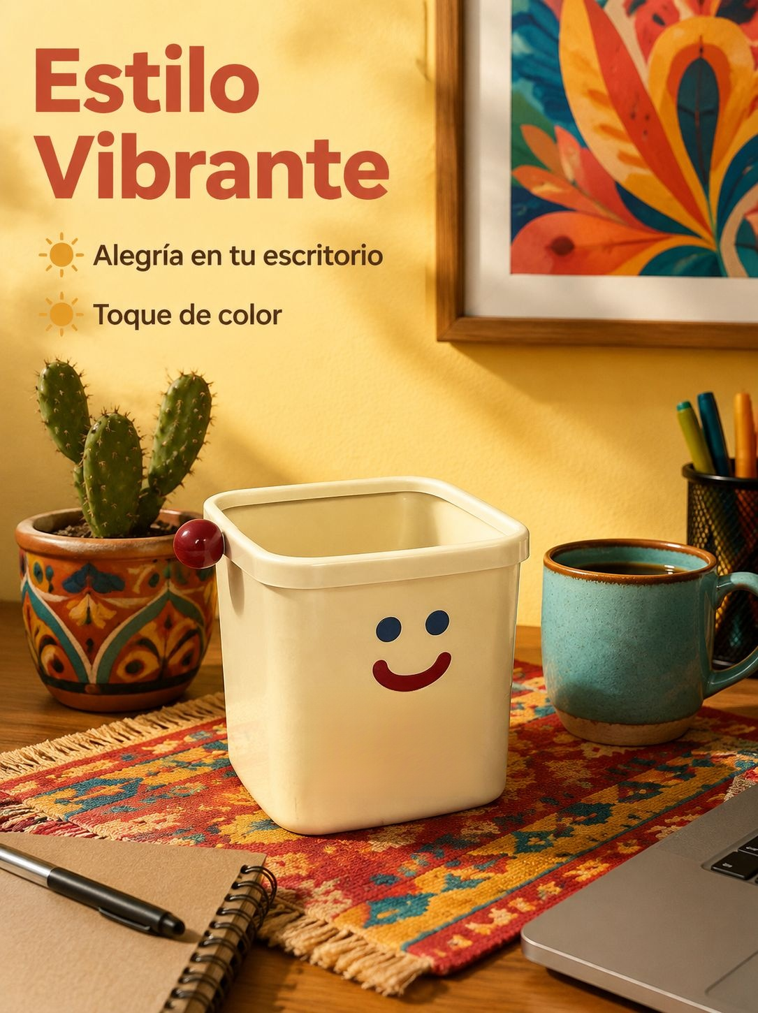 Mini cubo de basura para escritorio