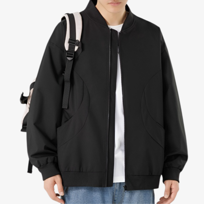 경량 남자 야구복 자켓 뒷모습