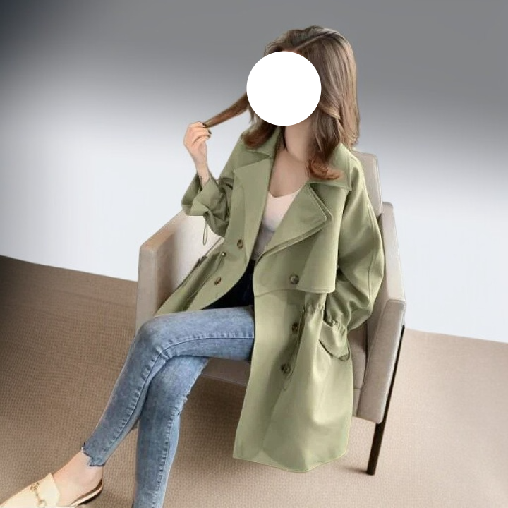  معطف ربيعي وخريفي طويل للنساء بأسلوب كوري، مقاس صغير، مناسب للقصيرات