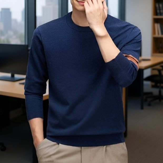 メンズクルーネックセーター