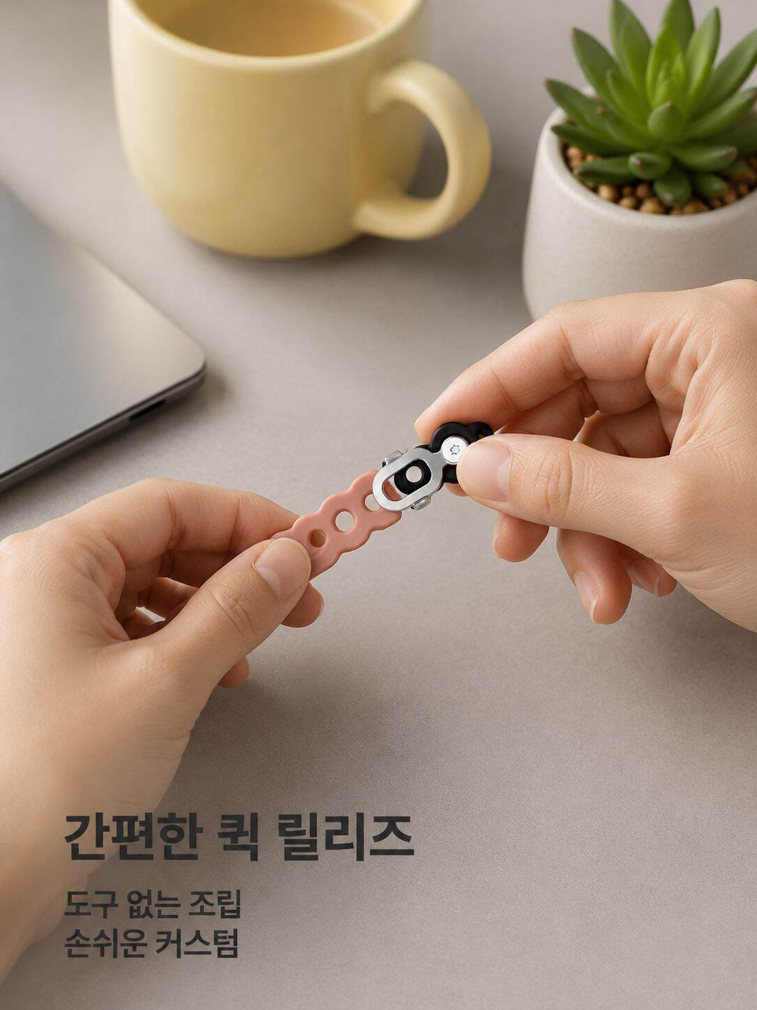 모듈형 실리콘 스트랩 자유 조합 교체 가능