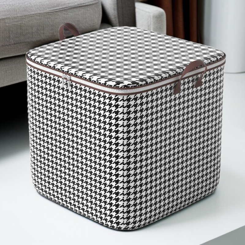 Eco-friendly Fabric Quilt and Blanket Storage Organizer, Foldable Storage Bag for Home Use