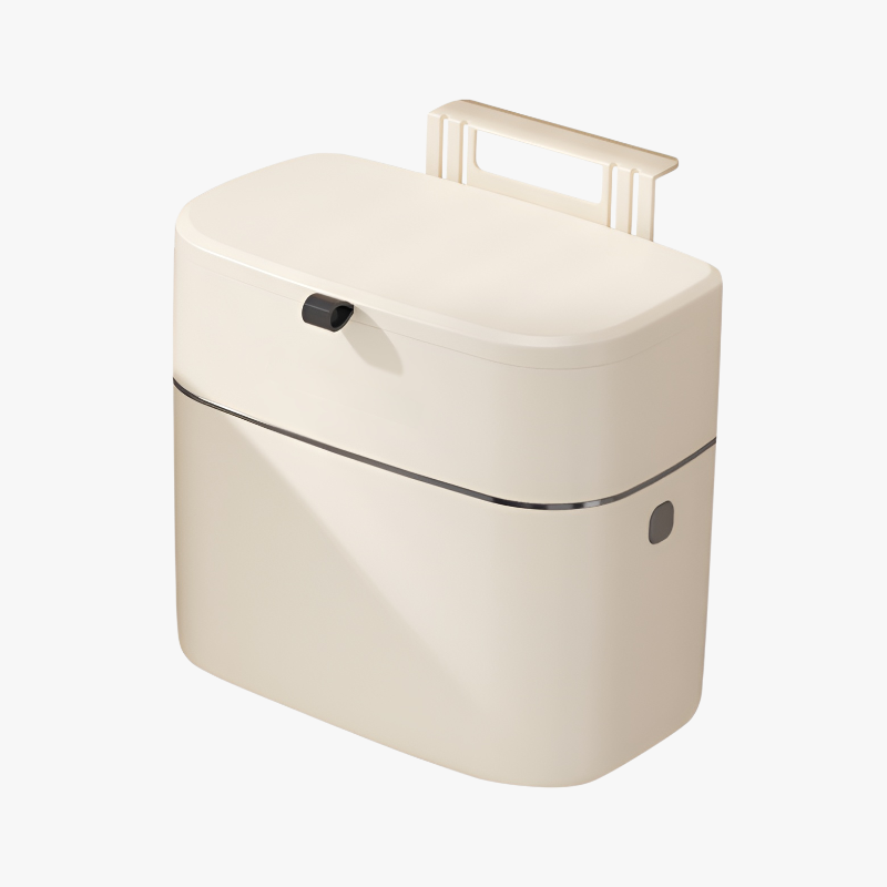 壁掛け式フリップゴミ箱 キッチン・バスルーム用フック式 リビングルーム用ゴミ箱 蓋付き 多目的ゴミ箱 大型四角ゴミ箱