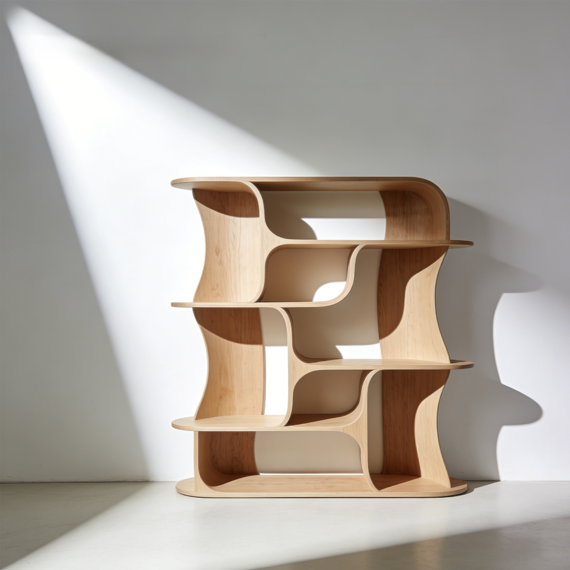 No-drill multi-layer storage rack in modern living room