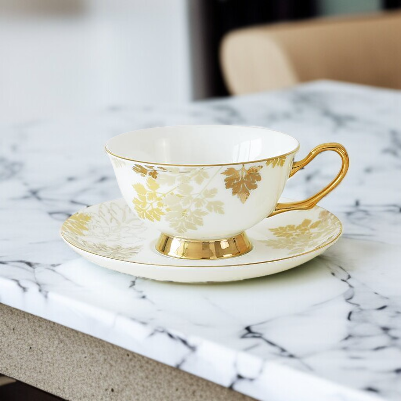 사치스러운 풍골 도자기 접시 커피 잔