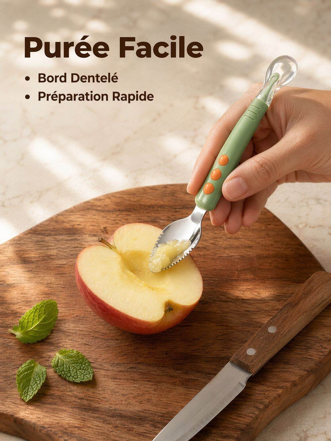 Cuillère à écraser les fruits pour bébé