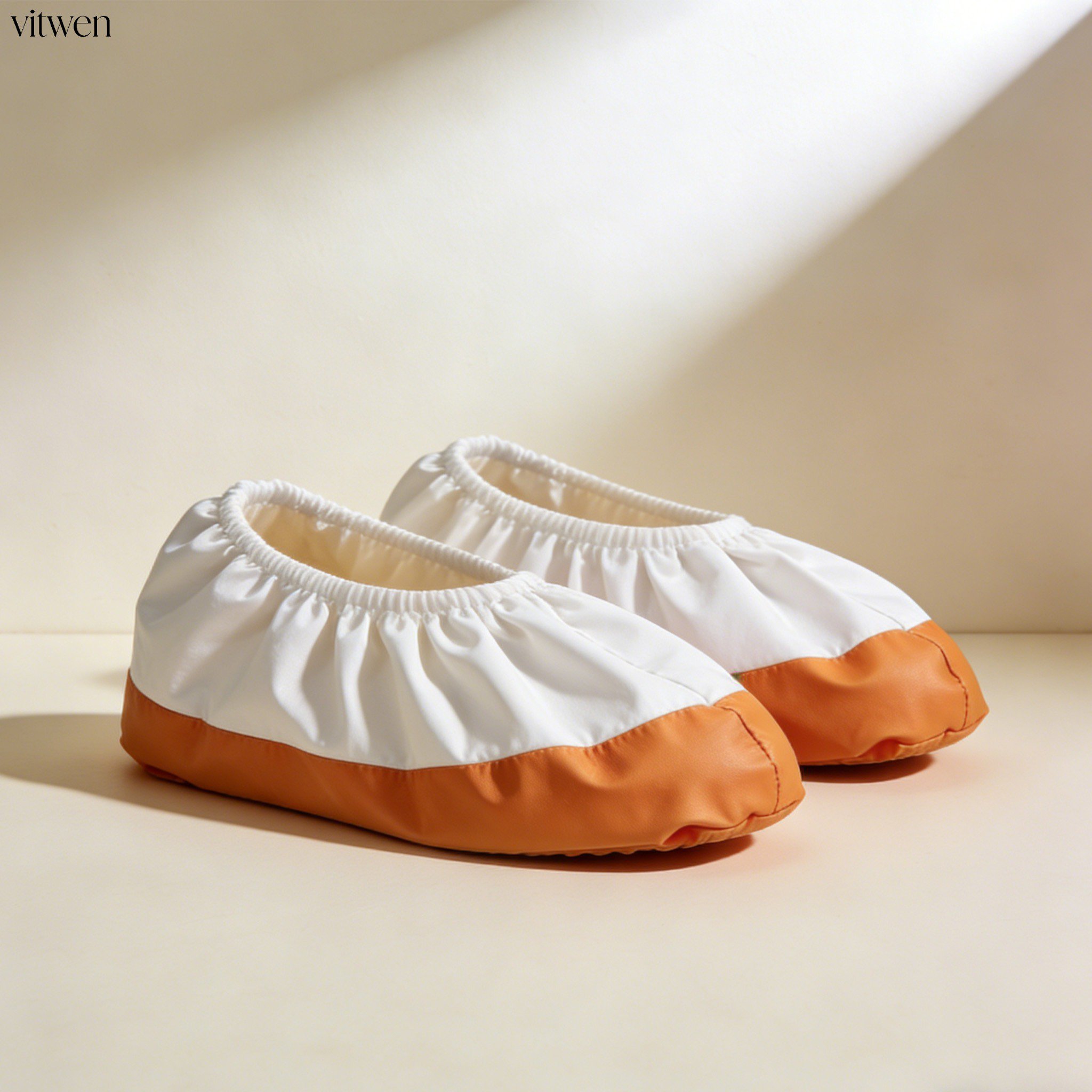 병원용 위생 신발 덮개 착용 예시