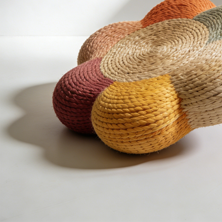 천연 라탄 수제 방석 세트 (2개입)