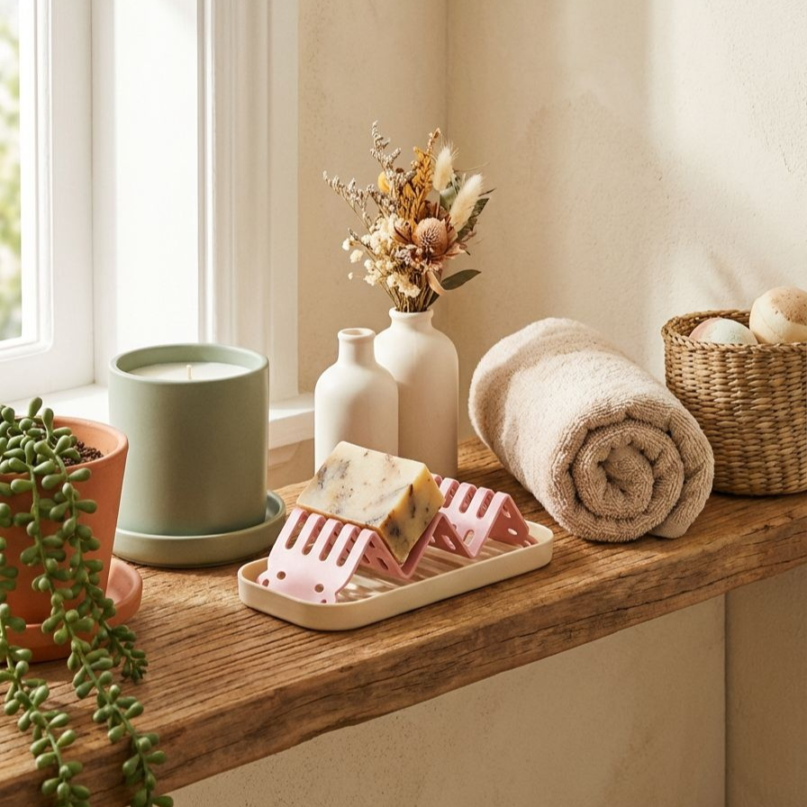 Seifenhalter mit Abtropffunktion für Gäste-WC