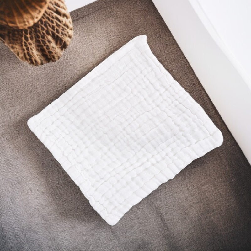 단색 아기용 거즈 사각 타월